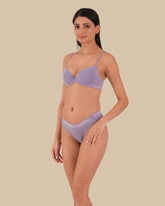 ESSENTIALS LL DEMI- KNOCKOUT LOGO CTN Lavender / 34B